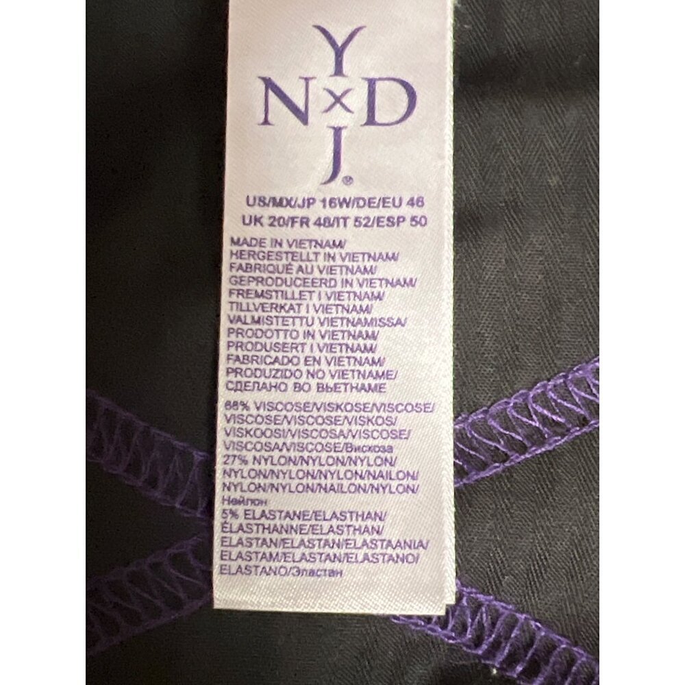 NYDJ Women's Black Trouser Zipper Pants Straight Leg 16W Lift Tuck Technology - Picture 11 of 12